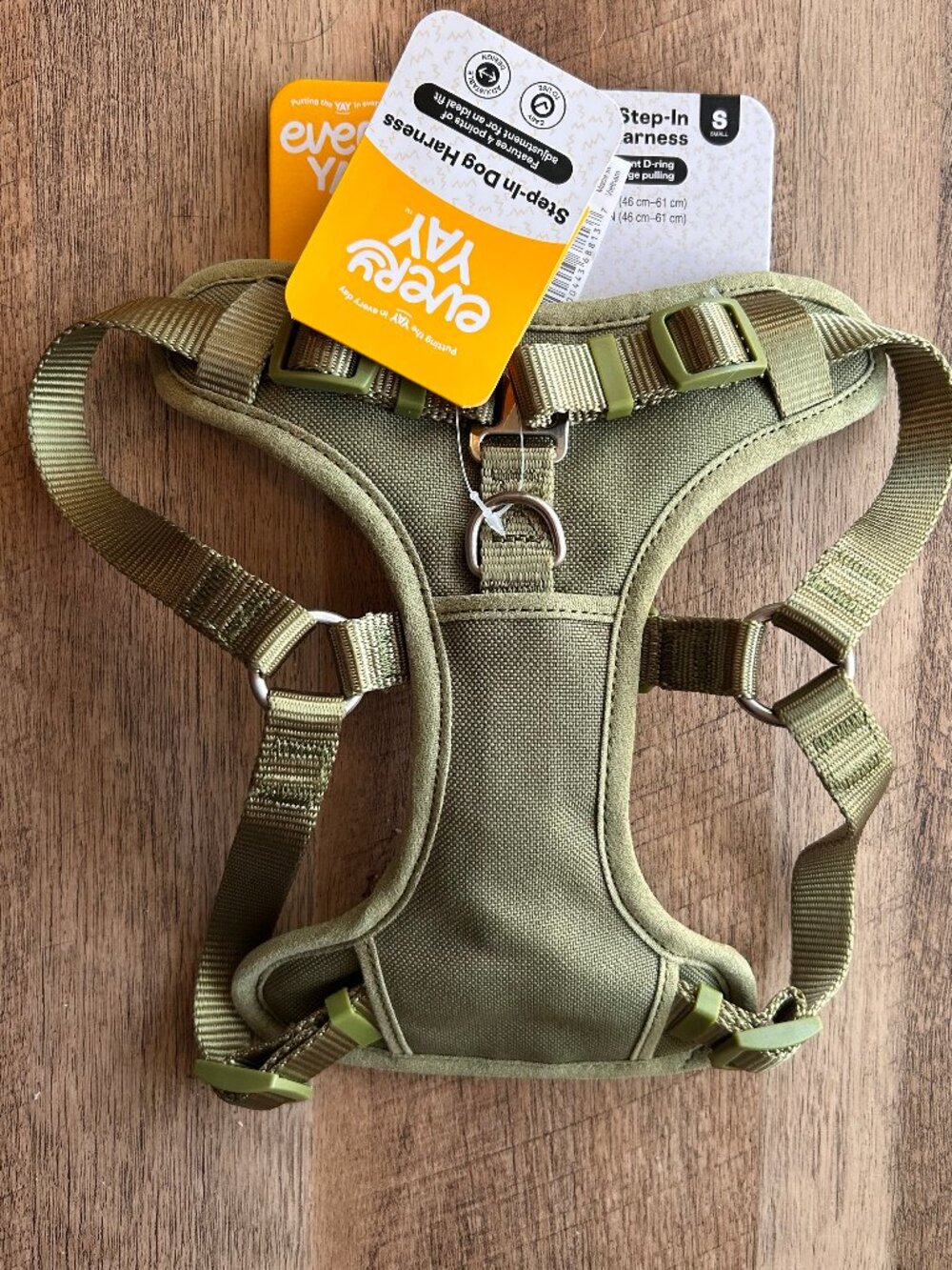 EveryYay Step-In Dog Harness Small Olive Green Adjustable NWT Petco
